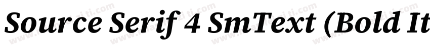 Source Serif 4 SmText (Bold Italic)字体转换